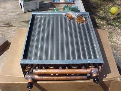 heat exchanger coil for outdoor wood furnace