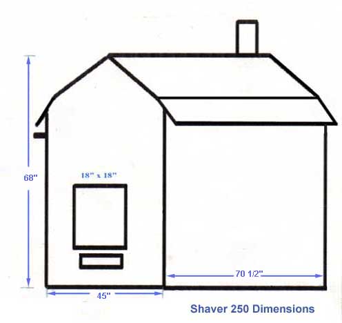 outdoor wood burning boiler dimensions